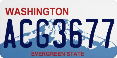 WA license plate ACG3677