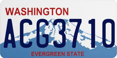 WA license plate ACG3710