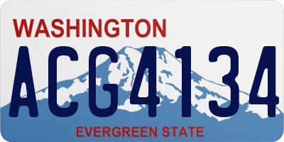 WA license plate ACG4134