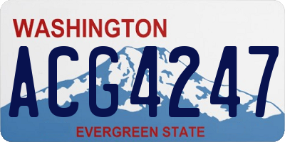 WA license plate ACG4247