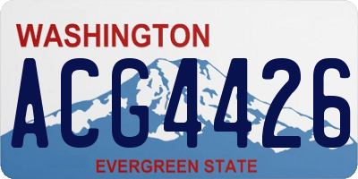 WA license plate ACG4426