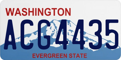 WA license plate ACG4435