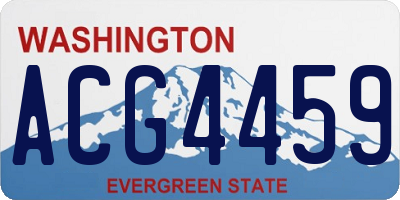 WA license plate ACG4459