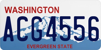 WA license plate ACG4556