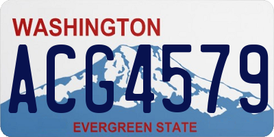 WA license plate ACG4579