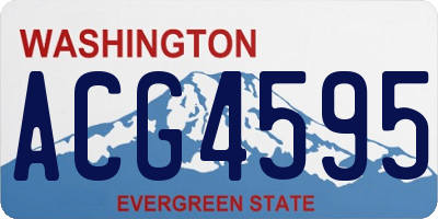 WA license plate ACG4595
