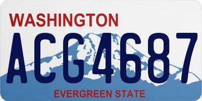 WA license plate ACG4687