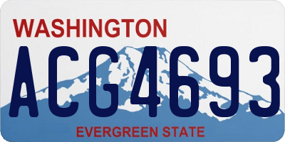WA license plate ACG4693