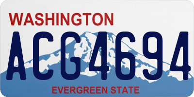 WA license plate ACG4694