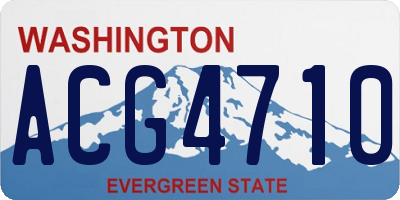 WA license plate ACG4710