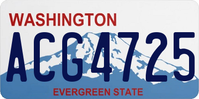 WA license plate ACG4725