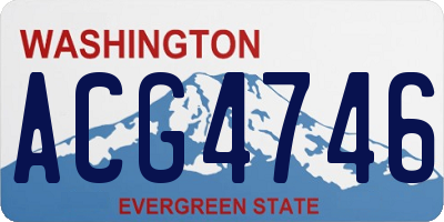 WA license plate ACG4746
