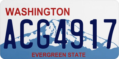 WA license plate ACG4917