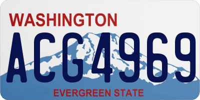 WA license plate ACG4969