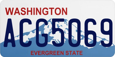 WA license plate ACG5069