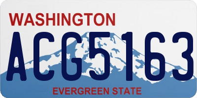WA license plate ACG5163