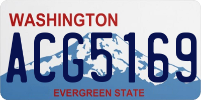 WA license plate ACG5169