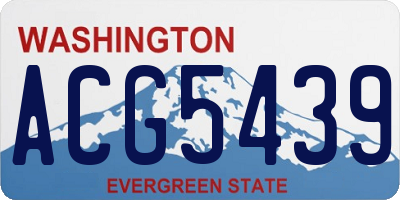 WA license plate ACG5439
