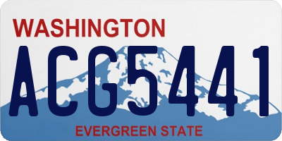 WA license plate ACG5441