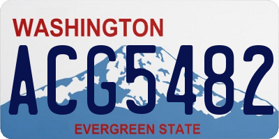 WA license plate ACG5482