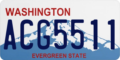 WA license plate ACG5511