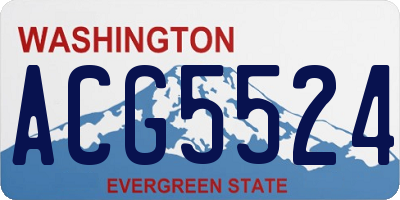 WA license plate ACG5524