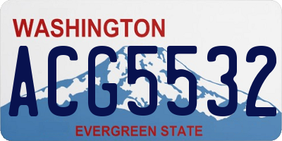 WA license plate ACG5532