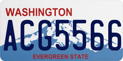 WA license plate ACG5566