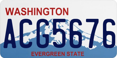 WA license plate ACG5676