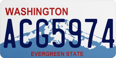 WA license plate ACG5974