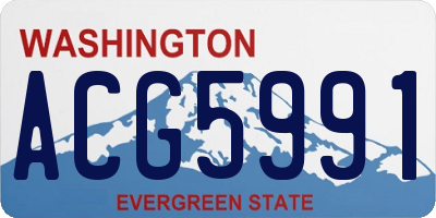 WA license plate ACG5991
