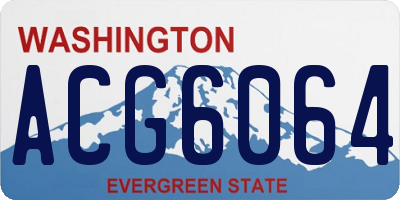 WA license plate ACG6064