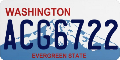 WA license plate ACG6722