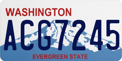 WA license plate ACG7245