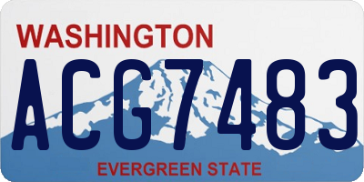 WA license plate ACG7483
