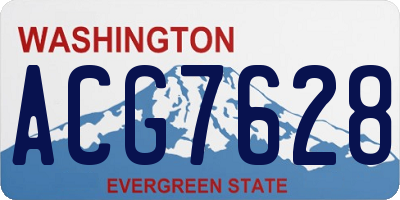 WA license plate ACG7628