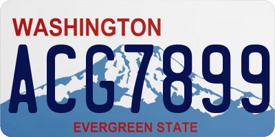 WA license plate ACG7899