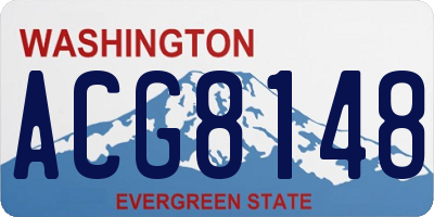 WA license plate ACG8148