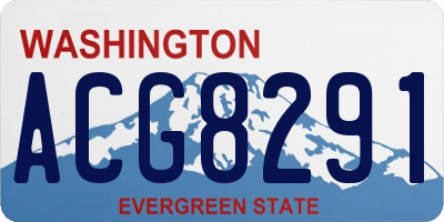 WA license plate ACG8291