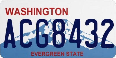 WA license plate ACG8432