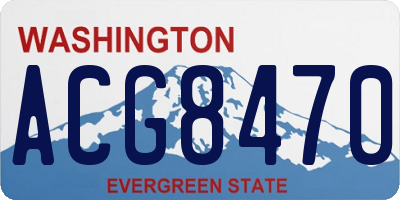 WA license plate ACG8470