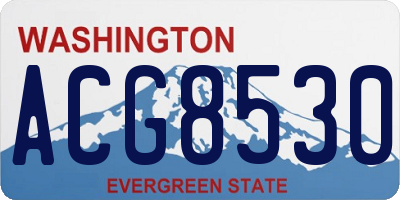 WA license plate ACG8530