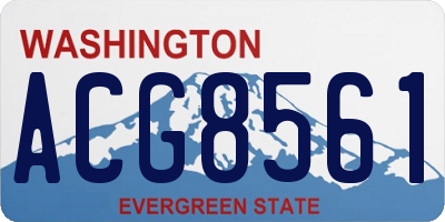 WA license plate ACG8561