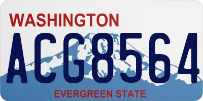 WA license plate ACG8564