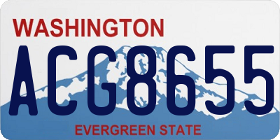WA license plate ACG8655