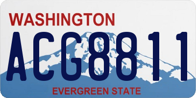 WA license plate ACG8811