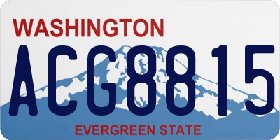 WA license plate ACG8815