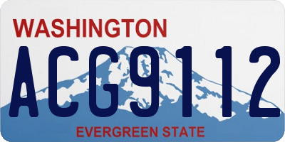 WA license plate ACG9112