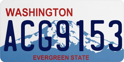 WA license plate ACG9153