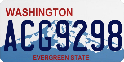 WA license plate ACG9298